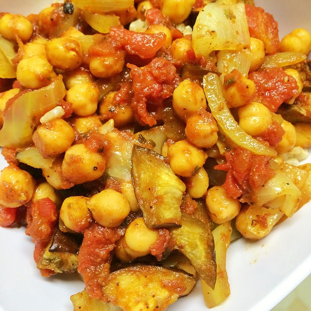 Spiced Chickpea and Eggplant Curry