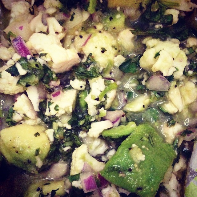 Refreshing Vegan Cauliflower Ceviche Dish