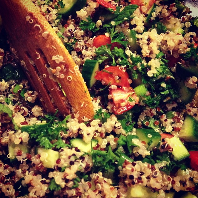 High Protein Quinoa Veggie Salad