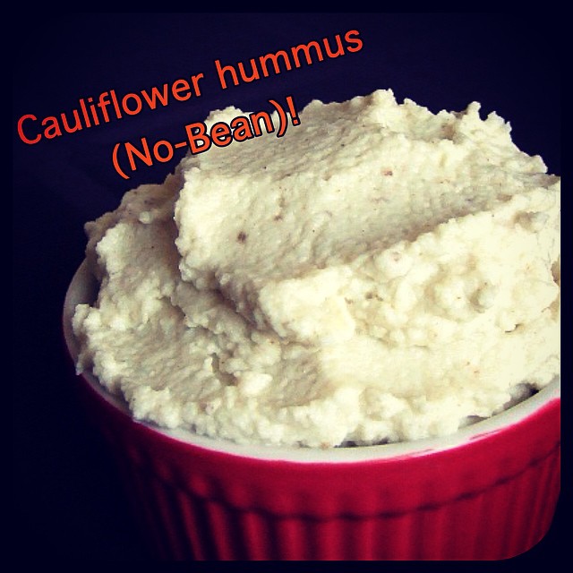 Raw Cauliflower Hummus No Bean Version