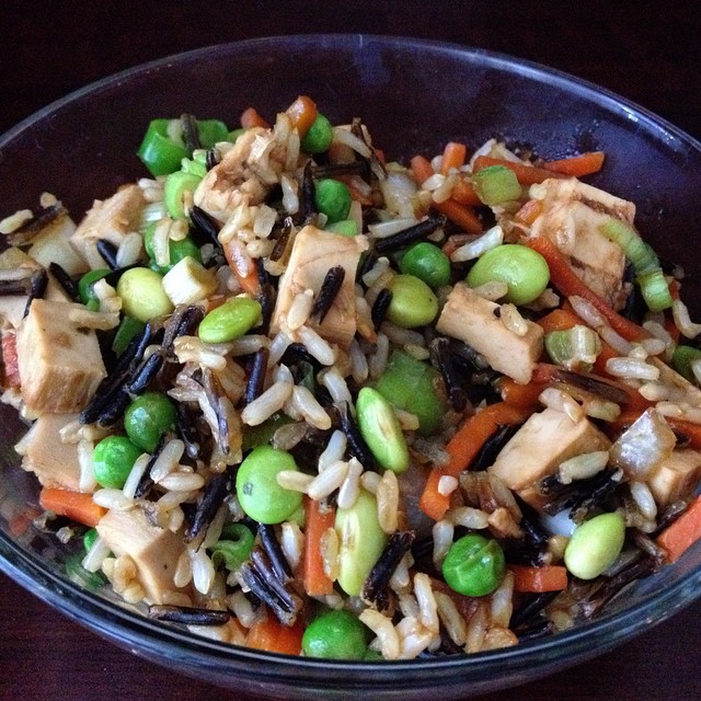Vegan Fried Rice with Beyond Meat and Veggies
