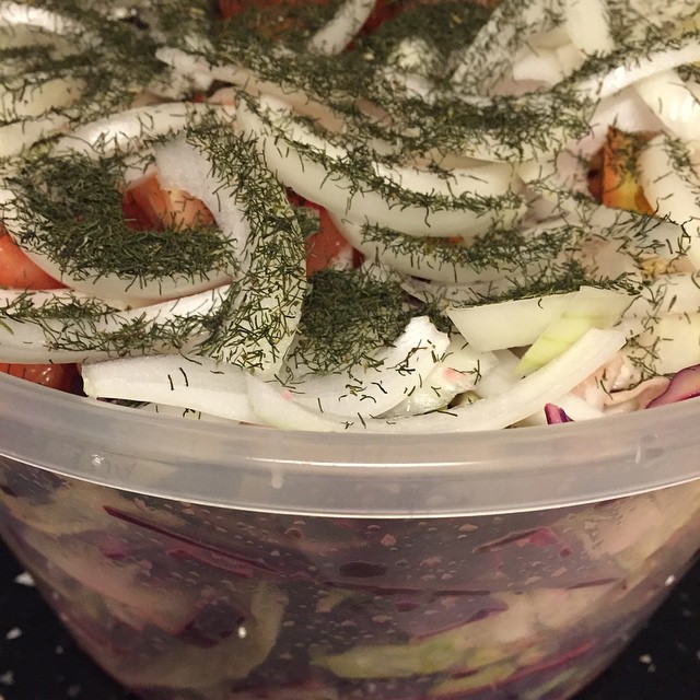 Fresh Cabbage Salad with Dill Dressing