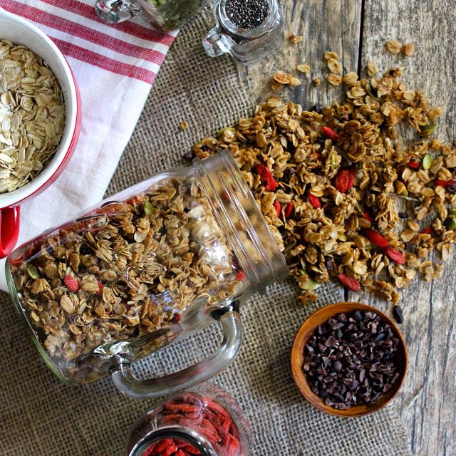 Homemade Maple Granola with Superfoods
