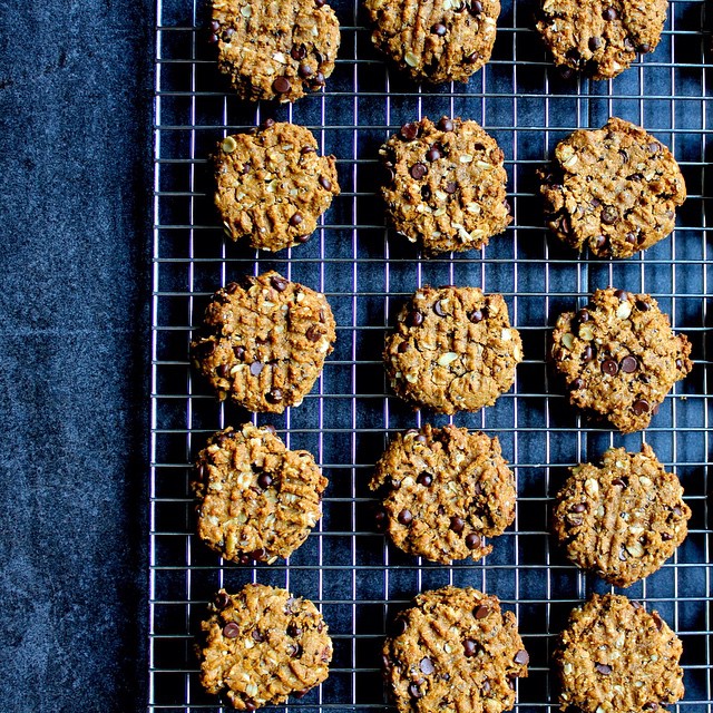 Peanut Butter Oat Chocolate Chip Cookies