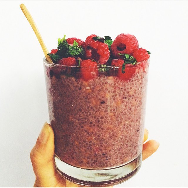 Healthy Summer Raspberry Chia Pudding