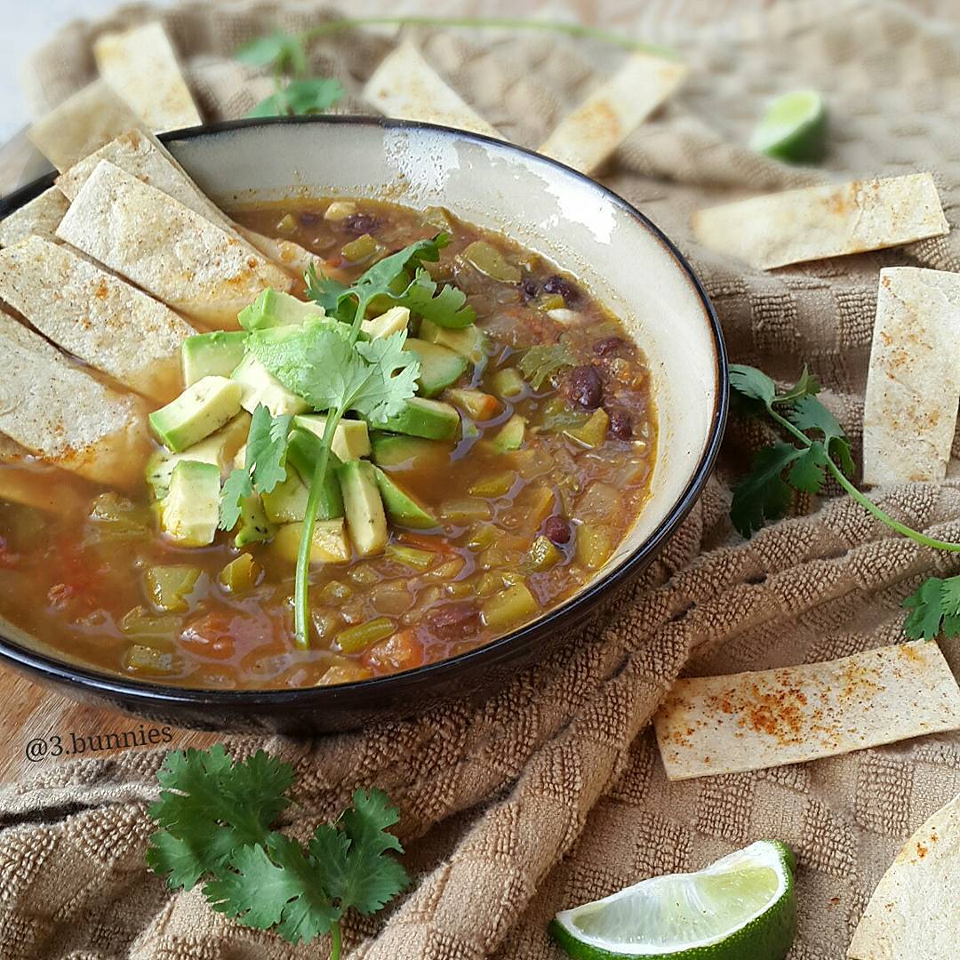 Simple and Satisfying Tortilla Soup with Avocado