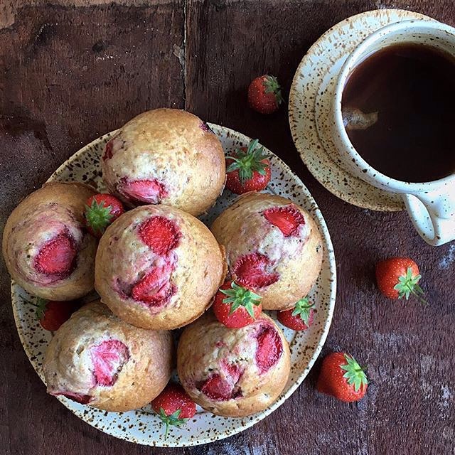 Delicious Vegan Strawberry Muffins with Spelt Flour