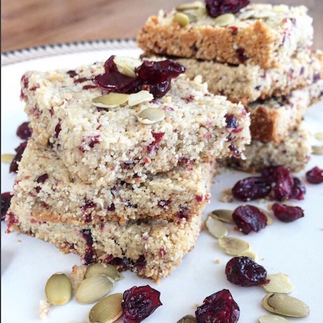 Cranberry Pepita Grain-Free Breakfast Bars