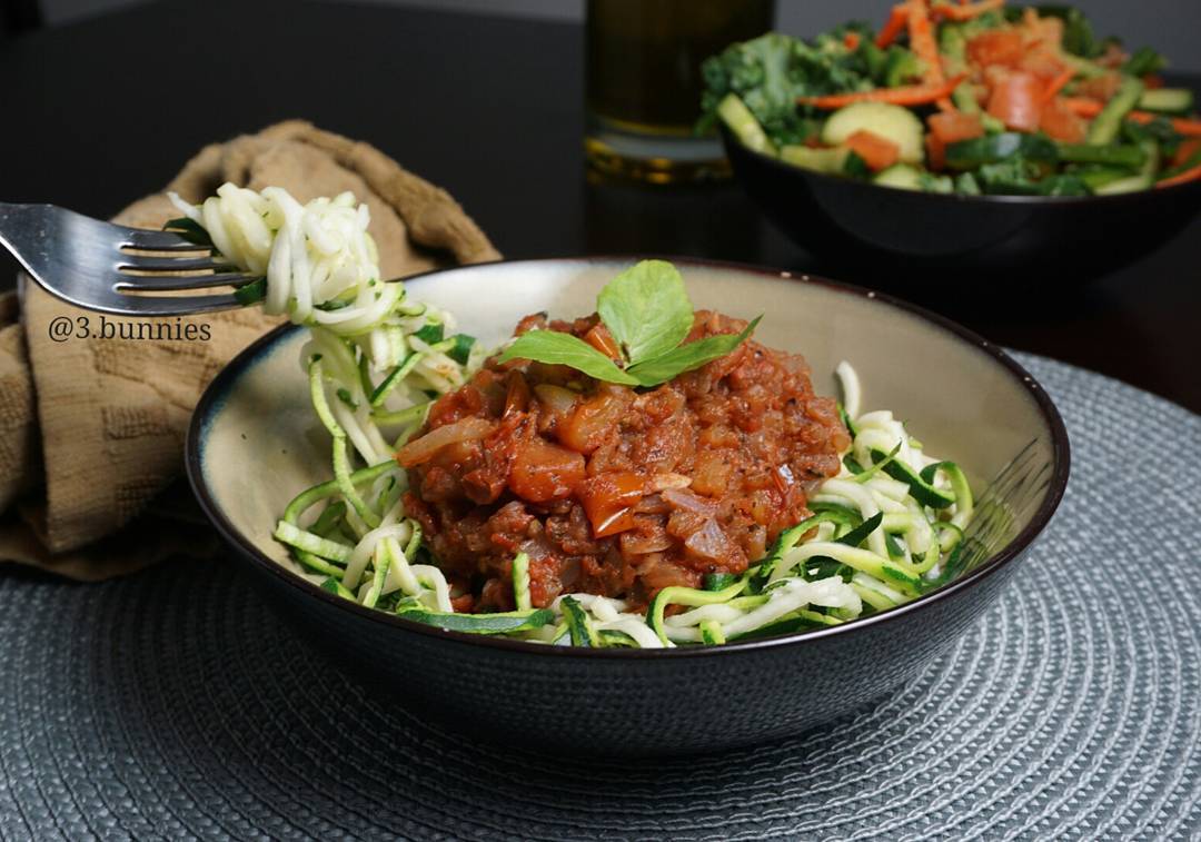 Zoodles and Salad