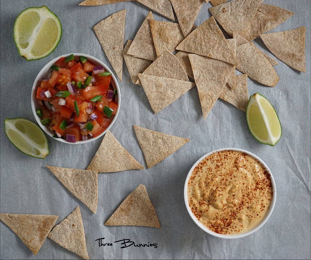 Cashew Queso and Salsa Dip