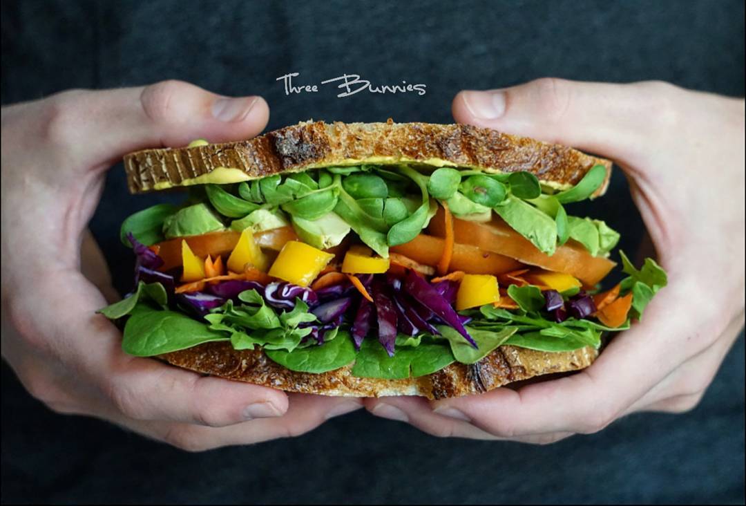 Fresh Vegetable Sandwich on Sourdough
