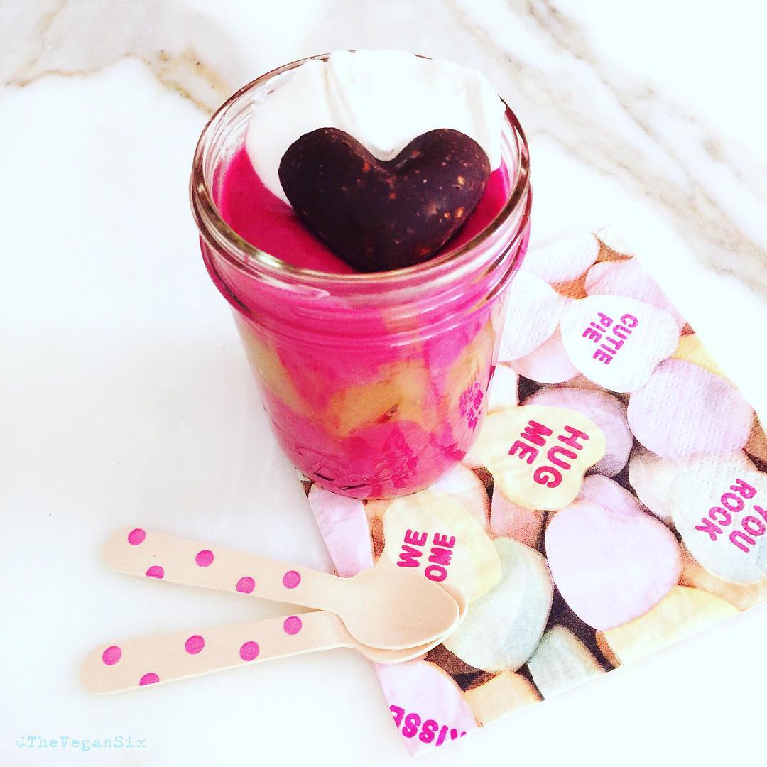 Strawberry Beet Chia Pudding for Valentine's Day