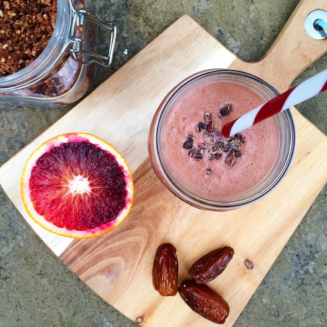 Delicious Cacao and Blood Orange Smoothie Blend