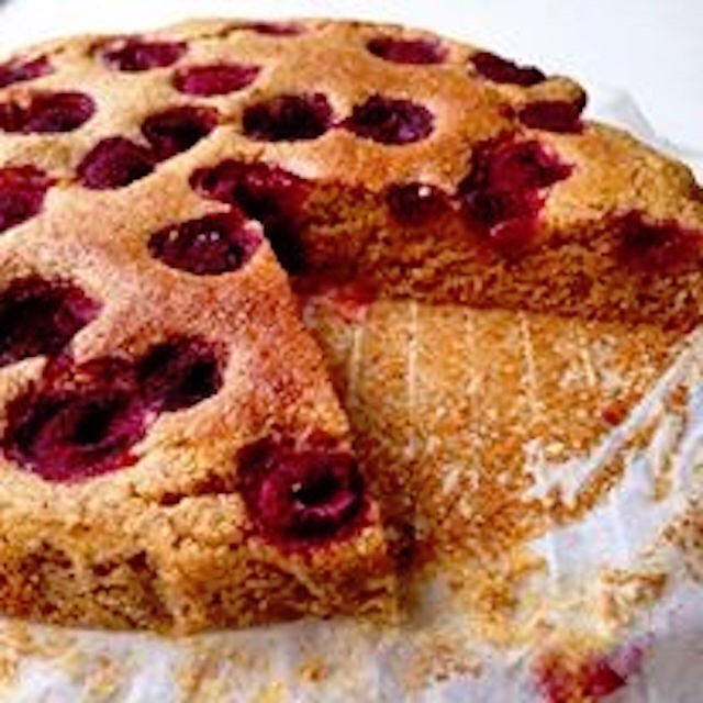 Vegan Lemon Berry Polenta Cake