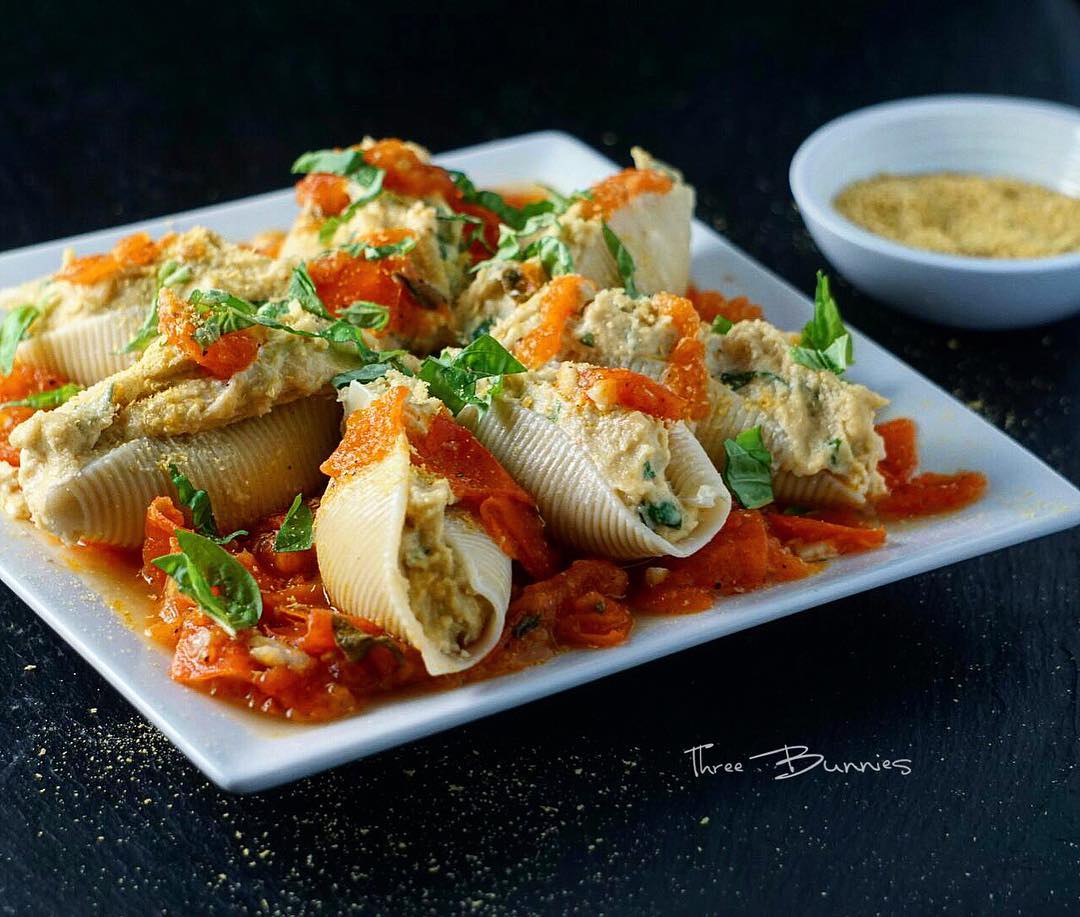 Our Cashew Ricotta Cheese Stuffed Shells