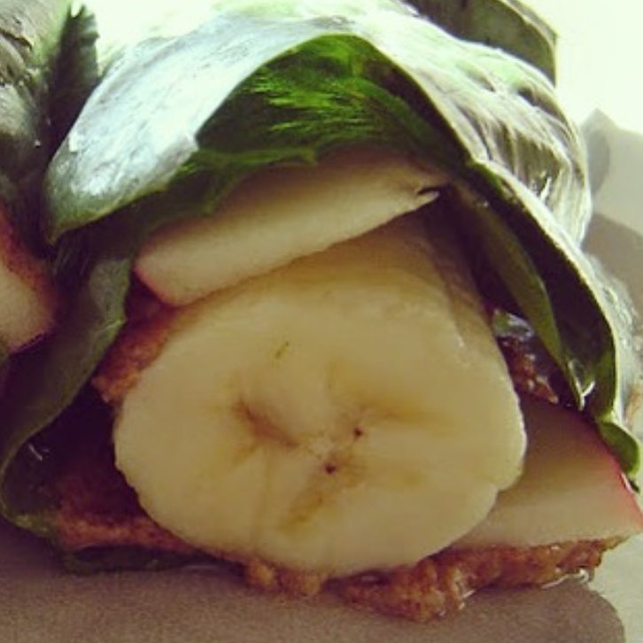 Banana Nut Butter Collard Green Wrap