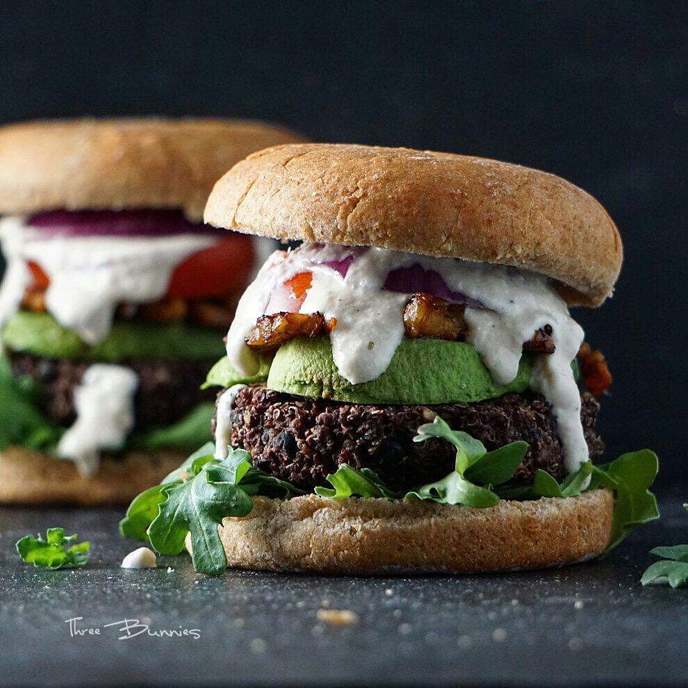 Quinoa and Black Bean Burger