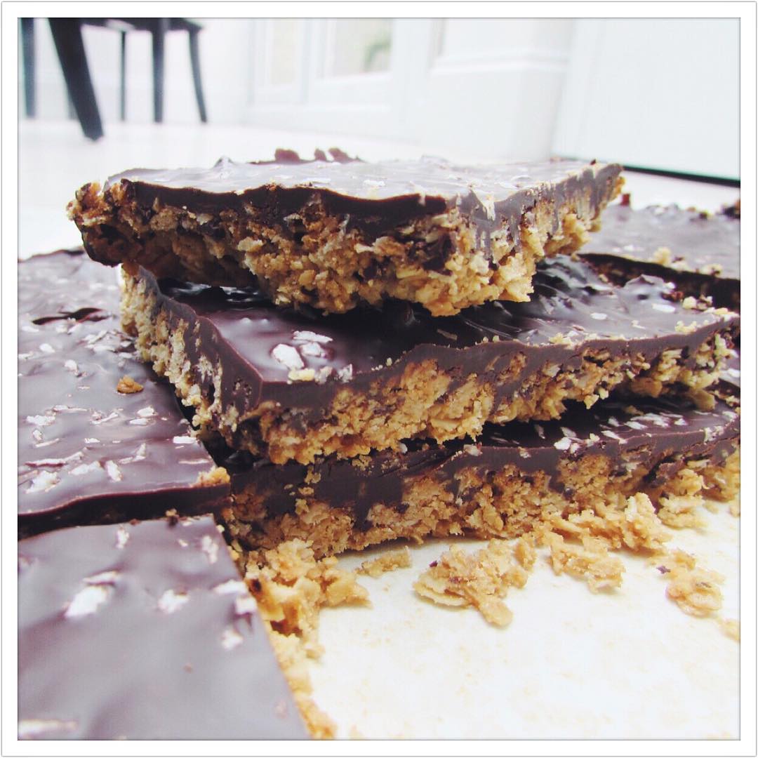 Dark Chocolate Coconut Vegan Flapjacks