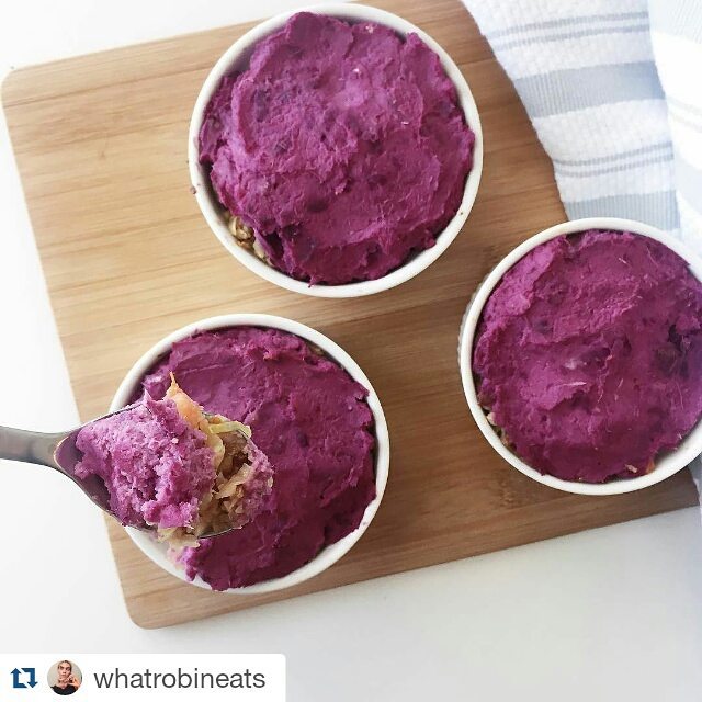 Mini Shepherd's Pie with Purple Sweet Potatoes