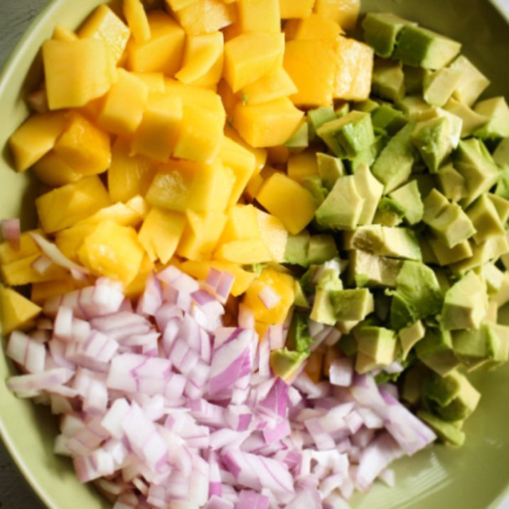 Mango Avocado Onion Salad