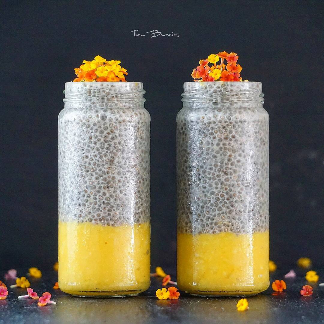 Mango Chia Pudding with Almond Extract Flavor