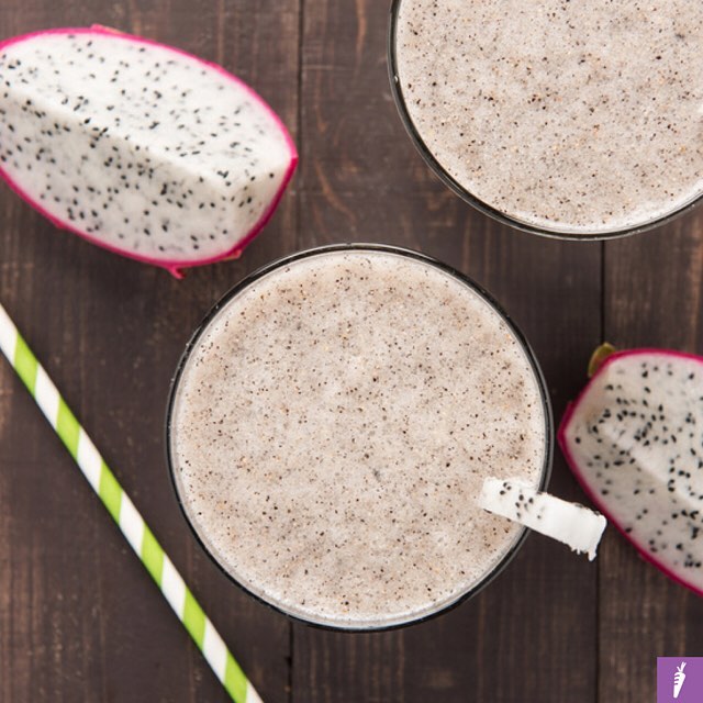 Creamy Dragonfruit Milkshake with Banana and Almond Milk