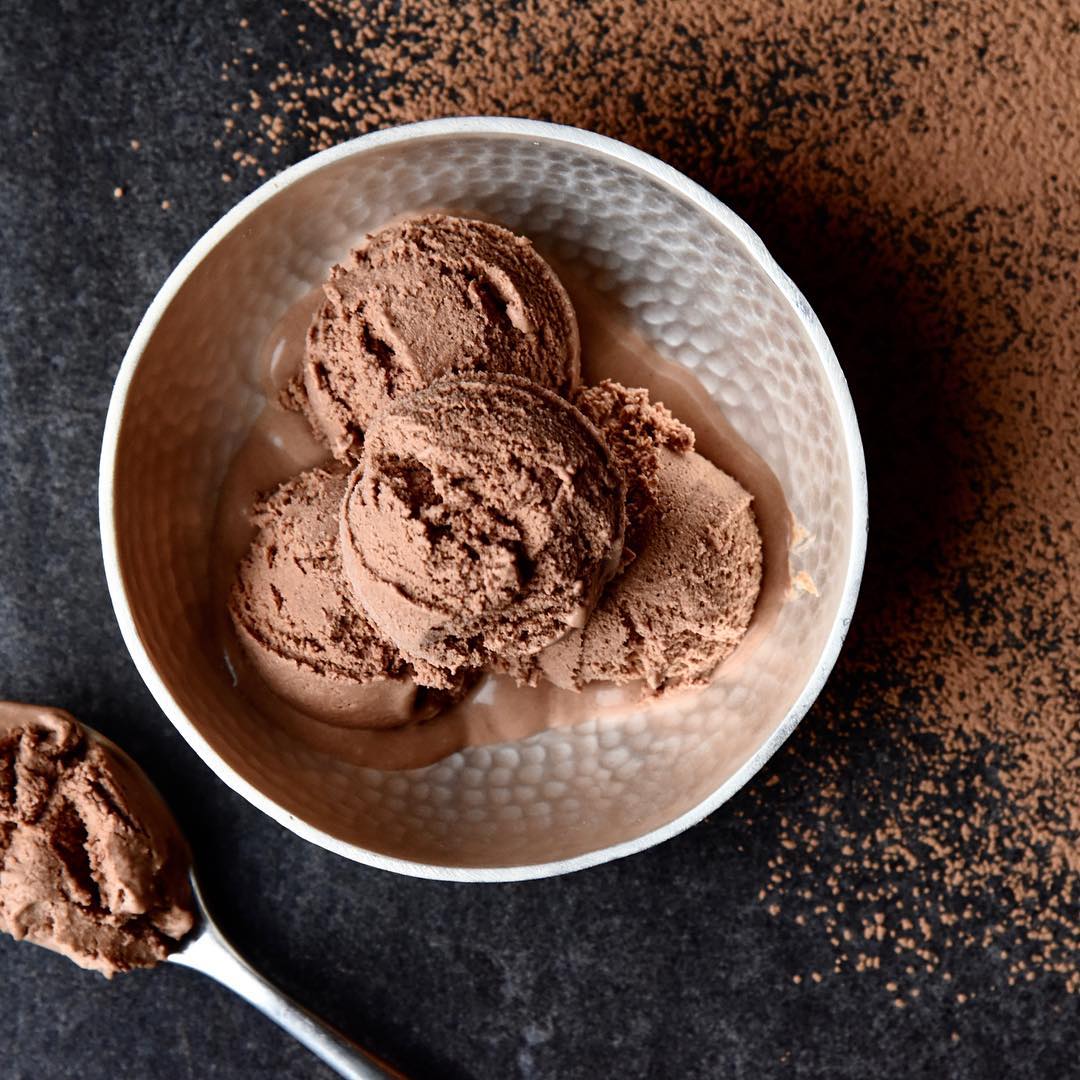 Homemade Vegan Dark Chocolate Ice Cream