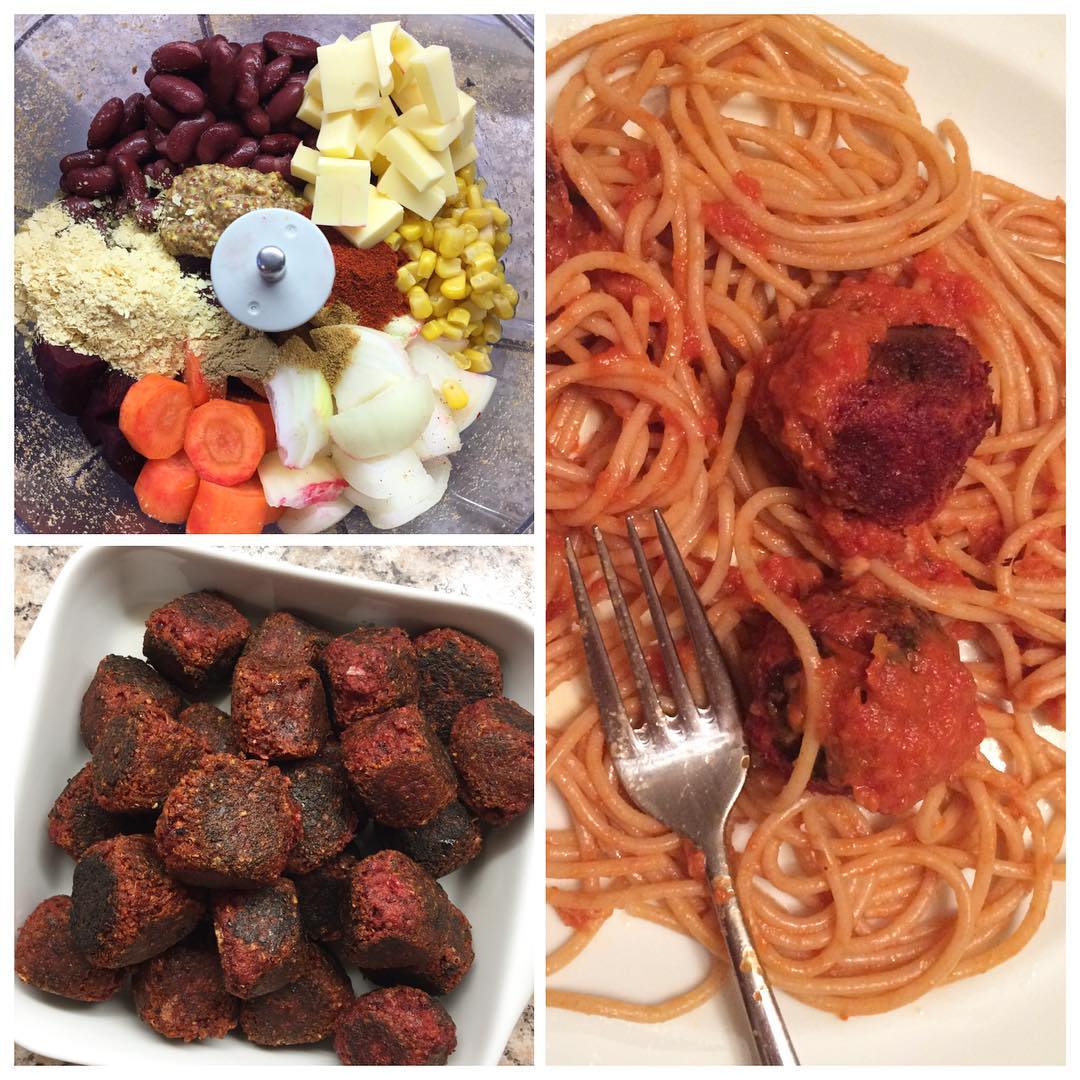 Vegan Meatless Balls with Beans and Veggies