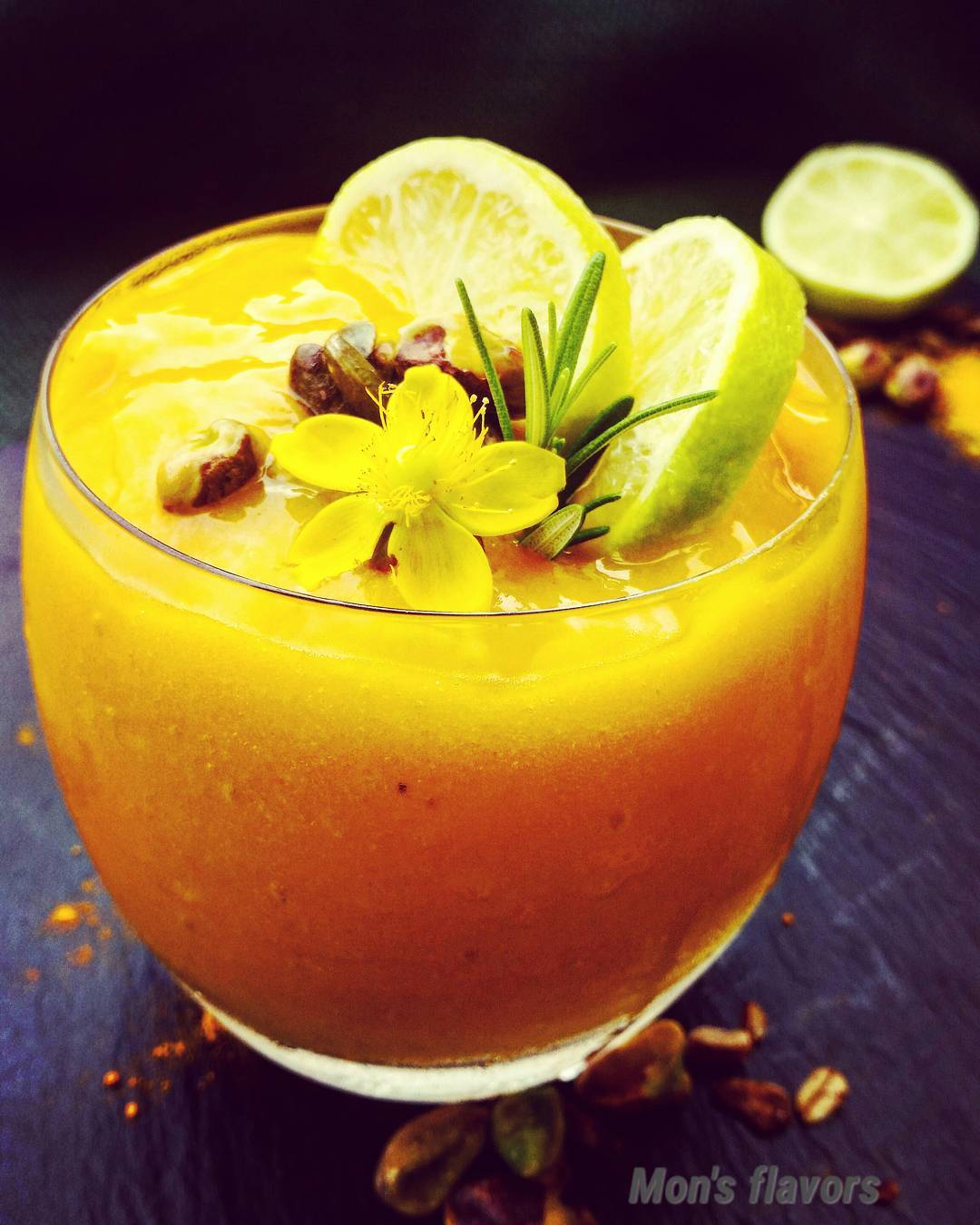Refreshing Mango Banana Papaya Fruit Smoothie