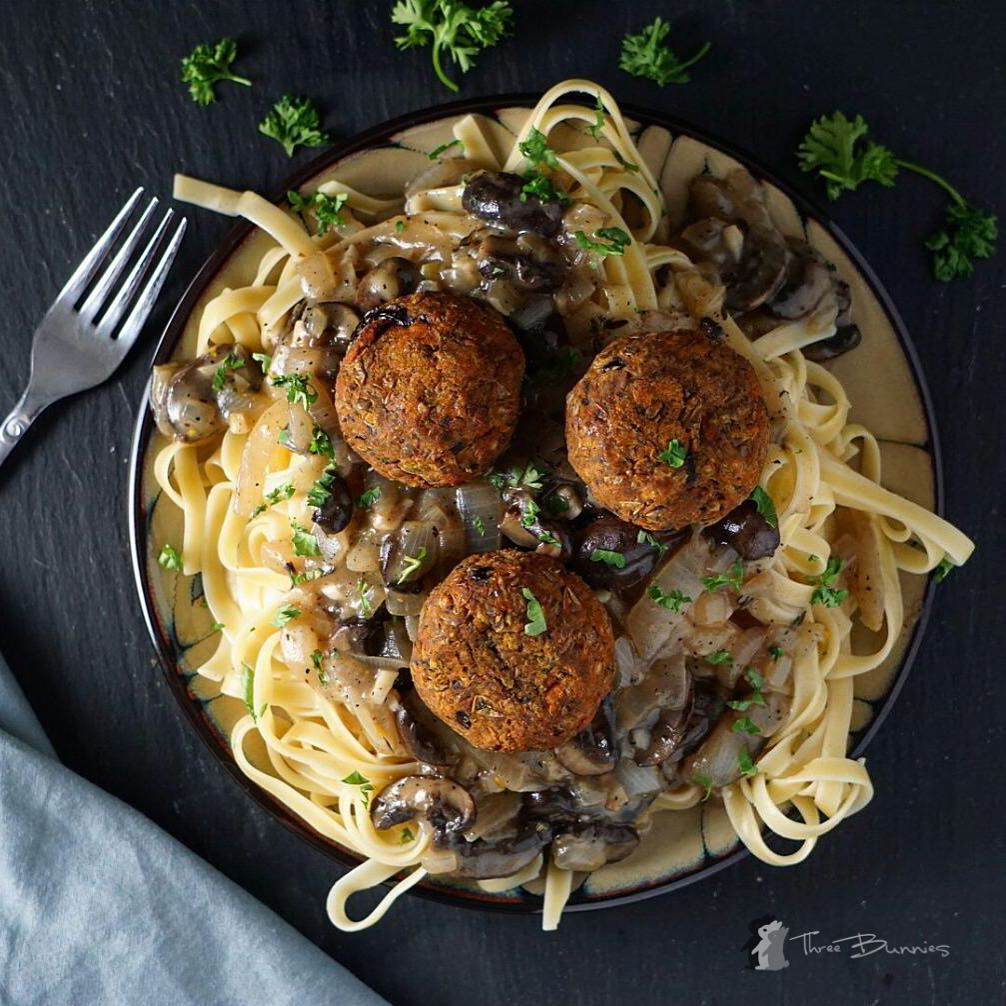 Spaghetti and Our Meatless Meatballs