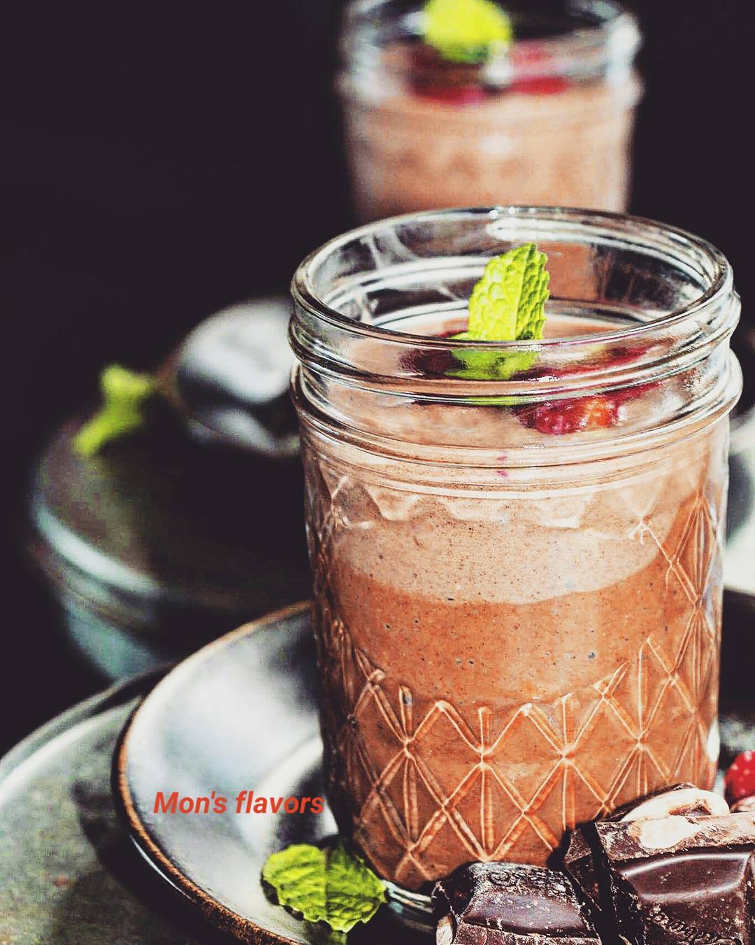 Healthy Chocolate Smoothie with Banana and Avocado