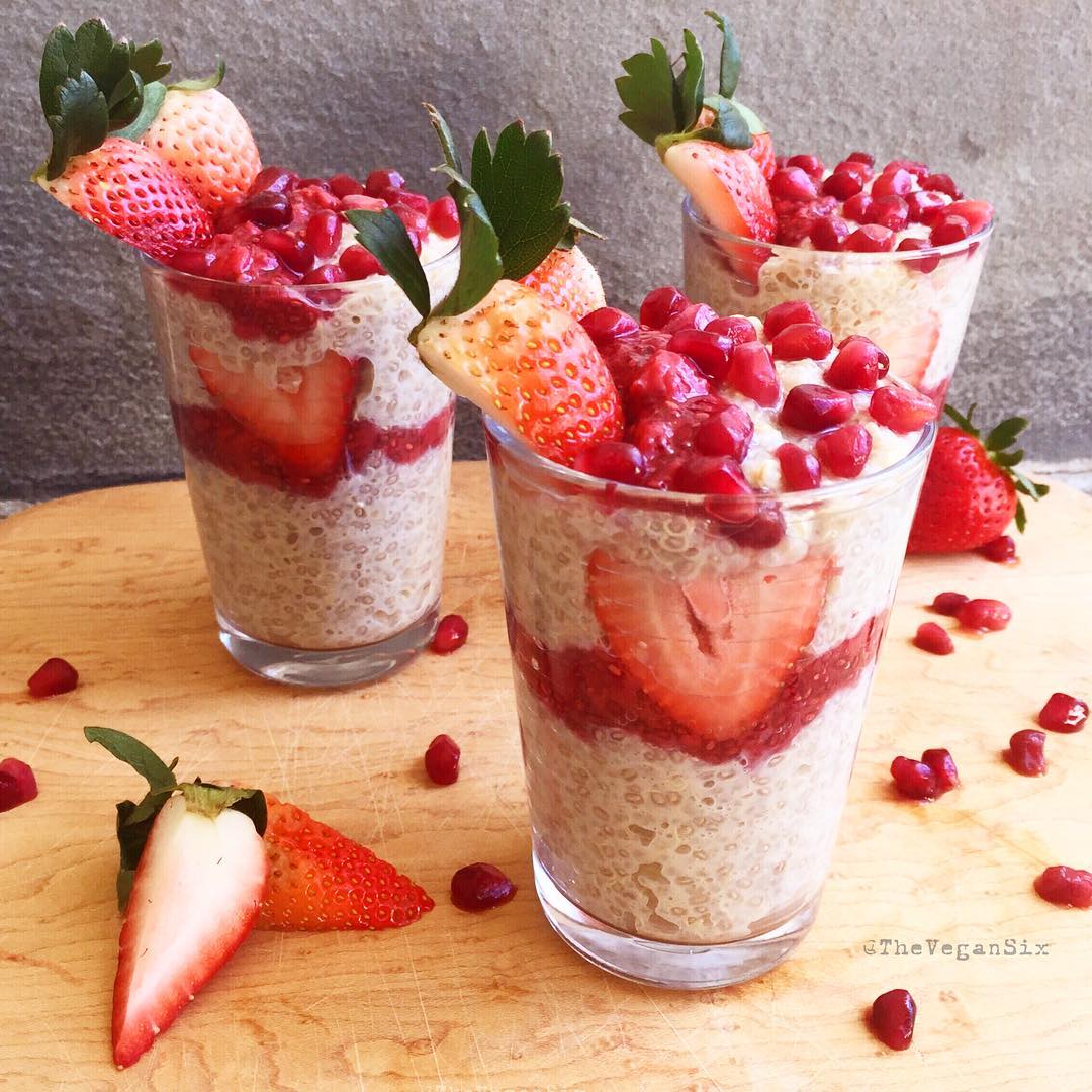 Chia Parfaits with Fruit Layers for Breakfast