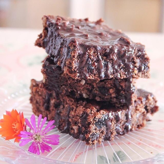 Nutty Plum Brownies