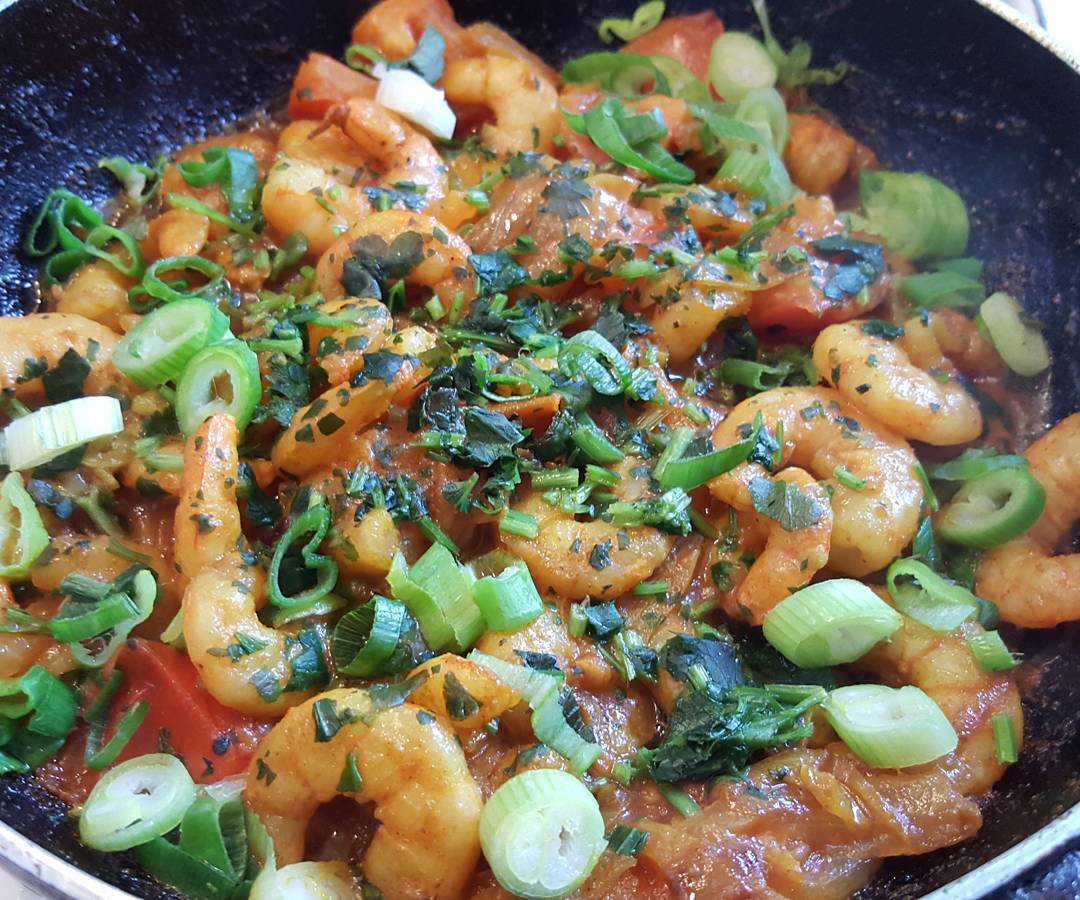 Spicy Prawn and Tomato Saute