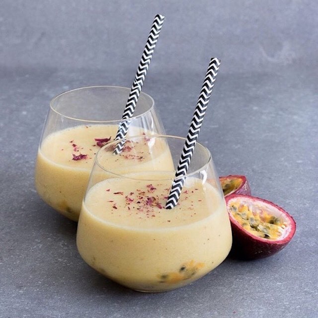 Lemon Zest, Ginger, and Passion Fruit Smoothie