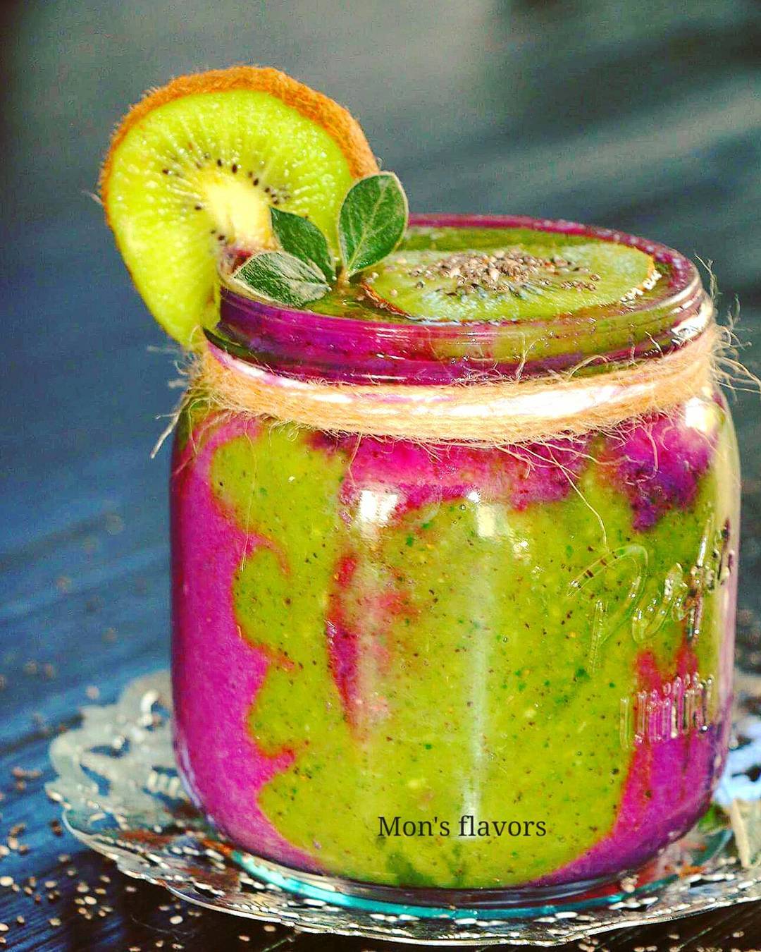 Vibrant Green Smoothie with Berries and Superfoods