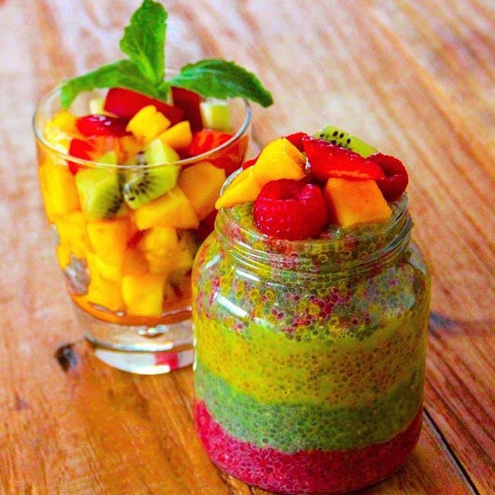 Rainbow Chia Pudding