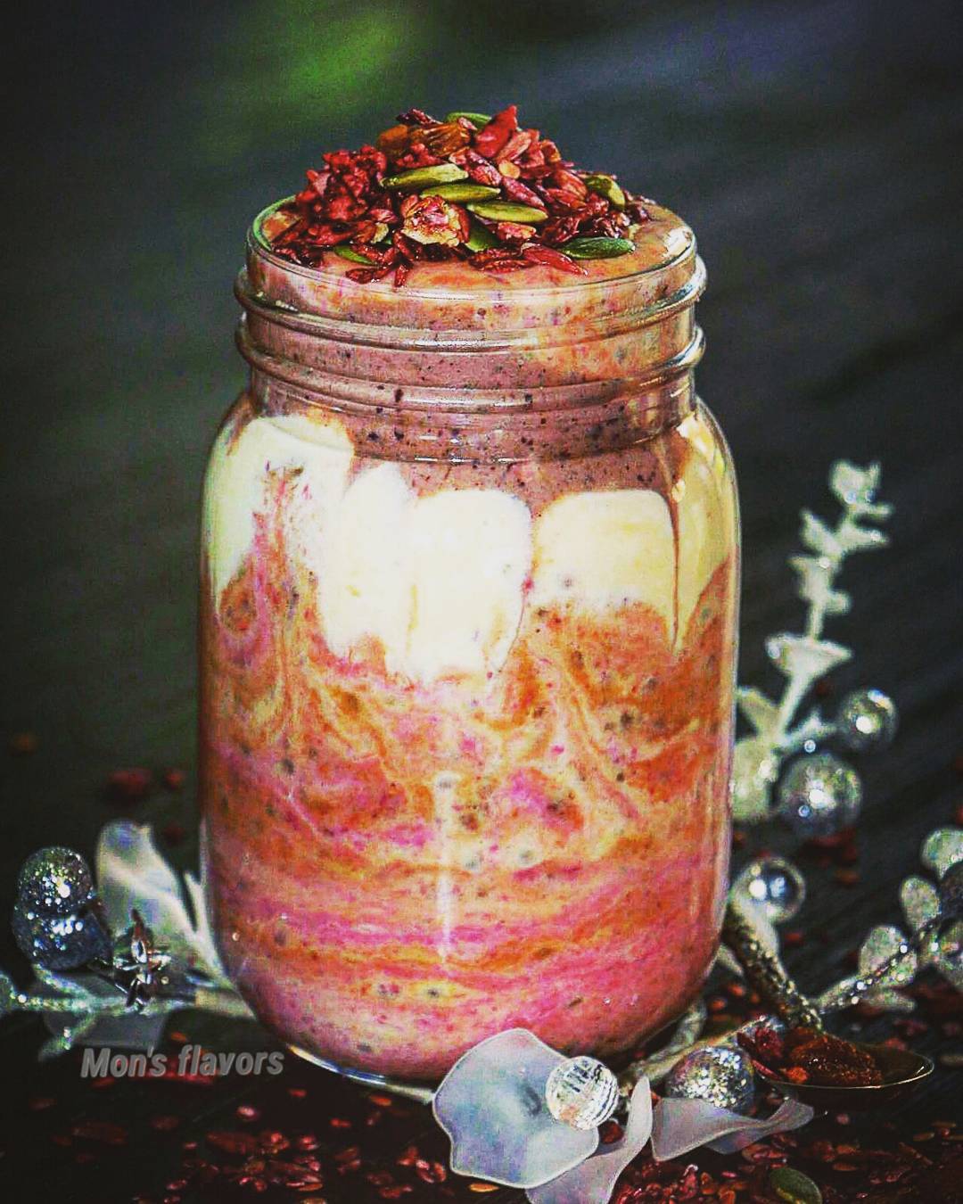 Berry Turmeric Smoothie with Avocado and Mango