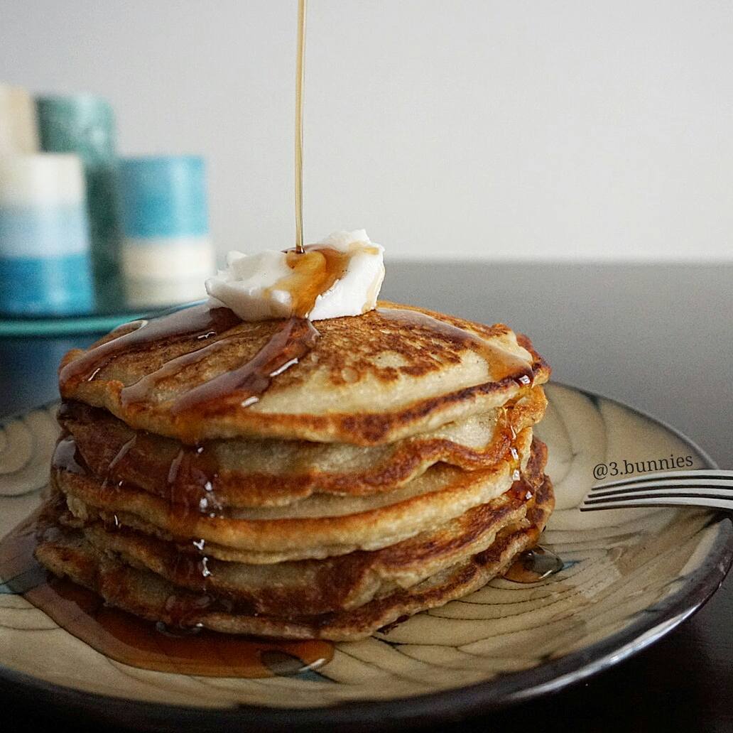 Sugar Free Banana Pancakes Stack