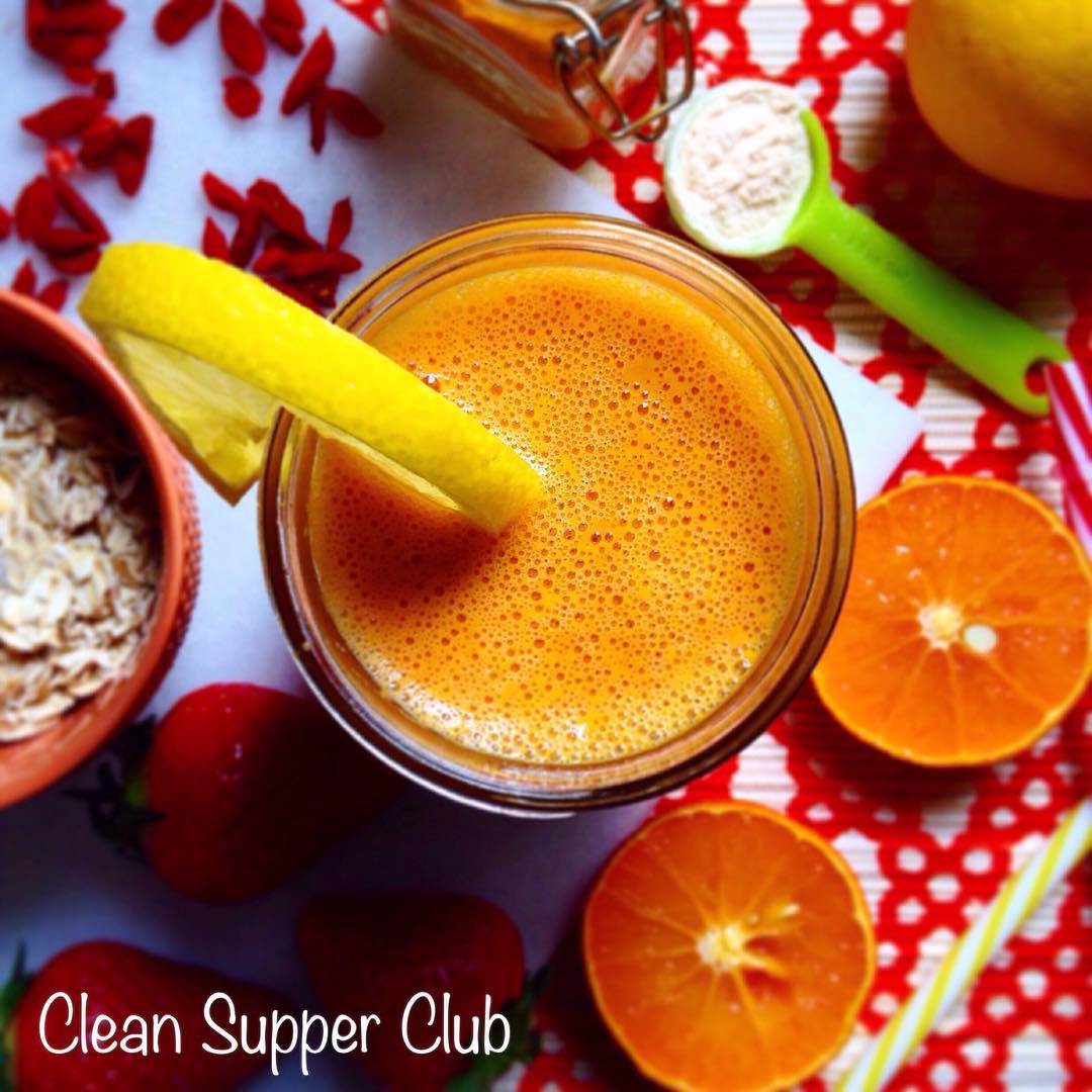 Sunset Orange Smoothie for a Glowing Day