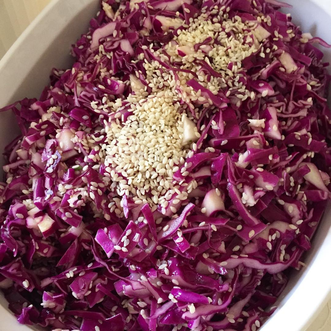 Sesame Ginger Cabbage Fiber Slaw