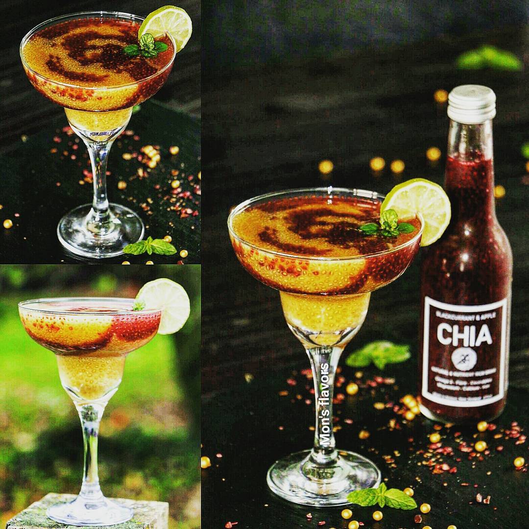 Chia Smoothie Martini with Fruit Flavors