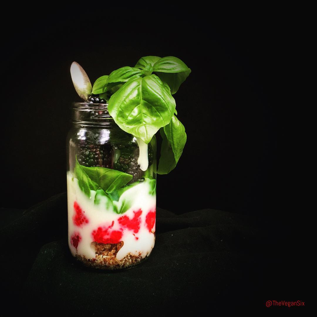 Fruit Salad Jar with Coconut Rawnola