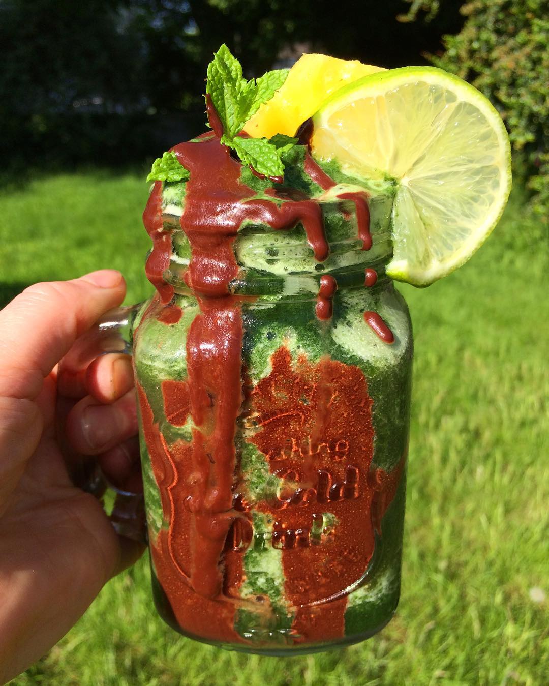 Jazz Up Breakfast Smoothie with Chocolate Sauce
