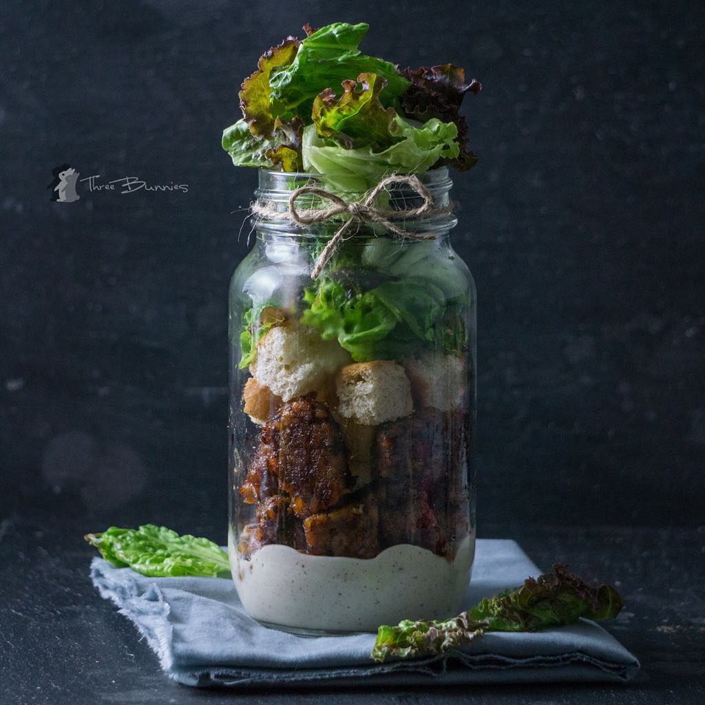 Homemade Vegan Caesar Salad