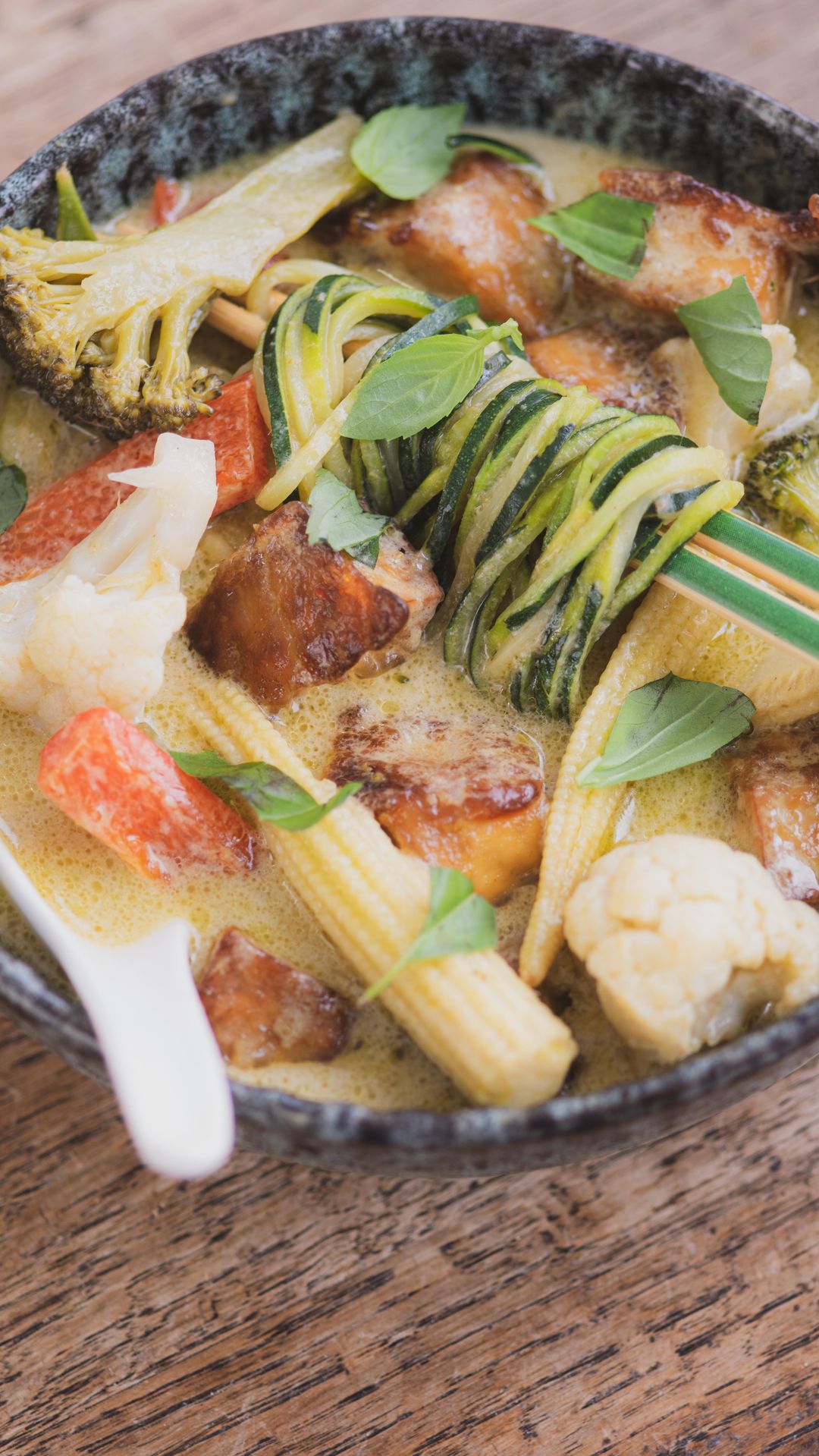 Thai Green Curry Zoodle Soup