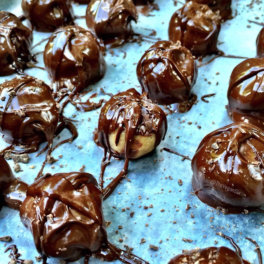 Cookie Dough Dark Chocolate Truffles