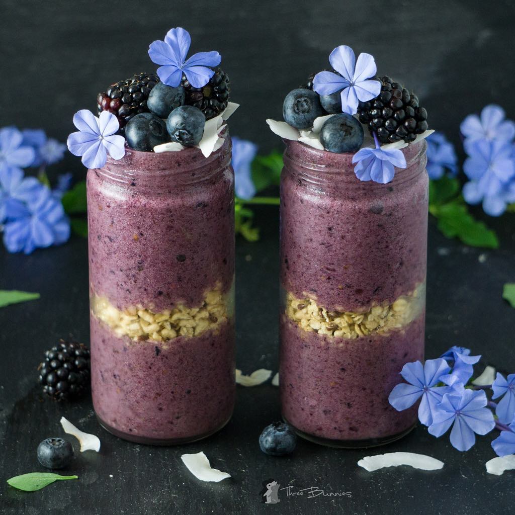 Nightberry Nicecream Parfait with Fresh Berries