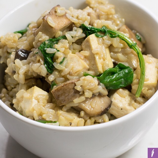 -Friendly Mushroom & Baby Spinach Protein Packed Risotto