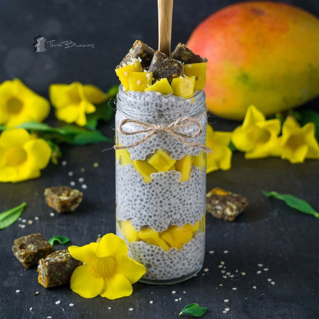 Mango Chia Pudding with Hemp and Macadamia
